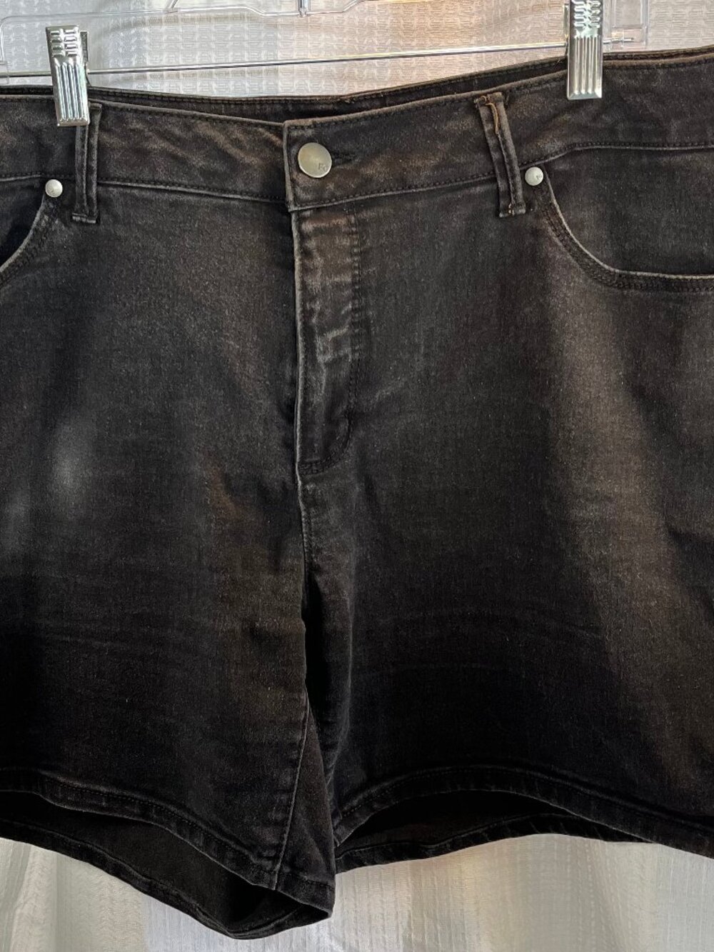 Faded Glory Black Denim Shorts Plus size 20